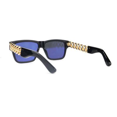 H10327(1) Unisex Scratch Resistant black Hybrid Full Rim Square Luxury Sunglasses Eyewear