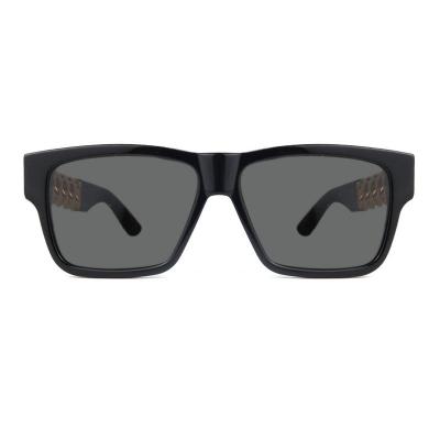 H10327(1) Unisex Scratch Resistant black Hybrid Full Rim Square Luxury Sunglasses Eyewear