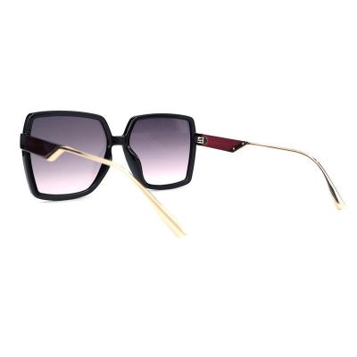 H10325(2) Women's Polarized black Hybrid Full Rim Butterfly Luxury Sunglasses Eyewear