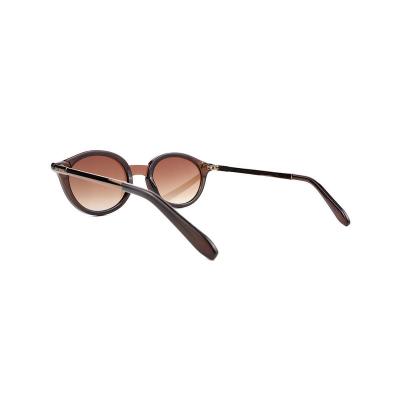 H10364(1) Unisex Scratch Resistant tortoiseshell brown/amber Hybrid Full Rim Round Vintage Sunglasses Eyewear