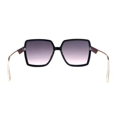 H10325(2) Women's Polarized black Hybrid Full Rim Butterfly Luxury Sunglasses Eyewear