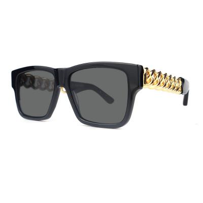 H10327(1) Unisex Scratch Resistant black Hybrid Full Rim Square Luxury Sunglasses Eyewear