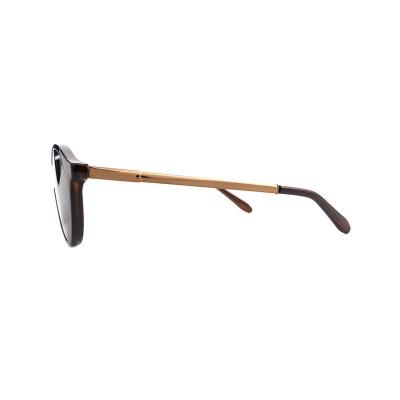 H10364(1) Unisex Scratch Resistant tortoiseshell brown/amber Hybrid Full Rim Round Vintage Sunglasses Eyewear