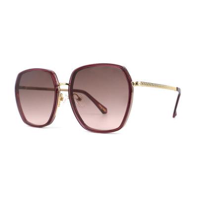 H10323(3) Women's Premium Quality black with gold accents Hybrid Full Rim Geometric Modern Sunglasses Eyewear
