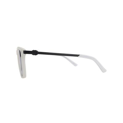 H10365(1) Unisex UV400 Protection off-white Hybrid Full Rim Wayfarer Modern Sunglasses Eyewear