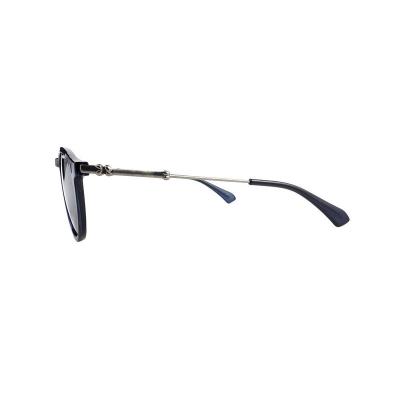 H10360(1) Unisex Hand Polished navy blue Hybrid Full Rim Round Modern Sunglasses Eyewear