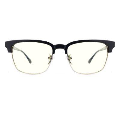 H10335(1) Unisex Scratch Resistant black Hybrid Semi Rimless Browline Vintage Sunglasses Eyewear