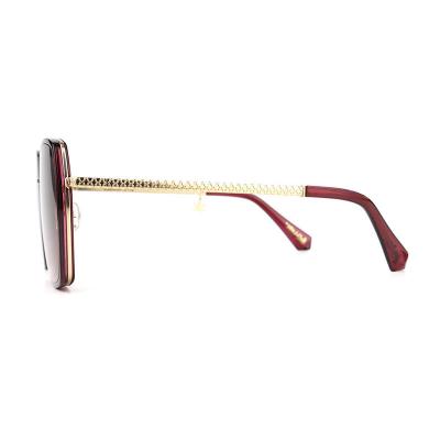 H10323(3) Women's Premium Quality black with gold accents Hybrid Full Rim Geometric Modern Sunglasses Eyewear