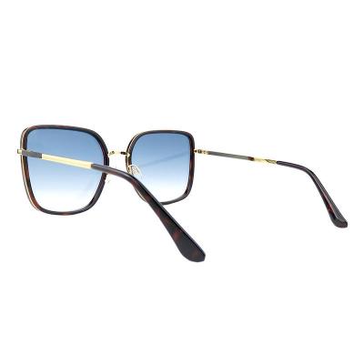 H10390(3) Women's Scratch Resistant black with gold accents Hybrid Full Rim Square Luxury Sunglasses Eyewear