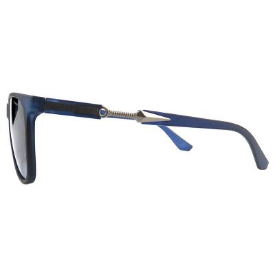 H10383(1) Unisex Premium Quality navy blue Hybrid Full Rim Wayfarer Modern Sunglasses Eyewear