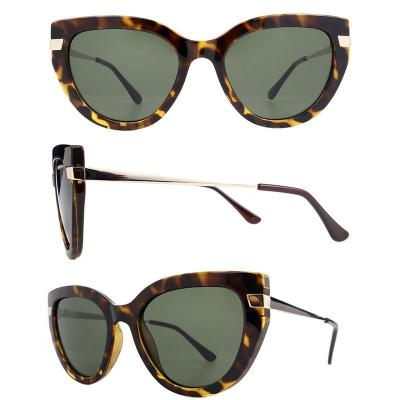 H10373(2) Women's Scratch Resistant pink to yellow gradient (ombre) Hybrid Full Rim Cat Eye Modern Sunglasses Eyewear