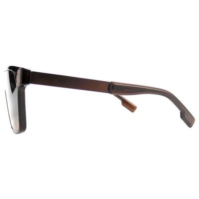 H10382(1) Unisex Lightweight tortoiseshell brown Hybrid Full Rim Square Luxury Sunglasses Eyewear