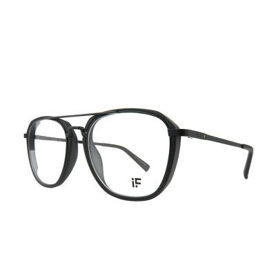 H10384(4) Unisex Scratch Resistant gold Hybrid Full Rim Aviator Modern Sunglasses Eyewear