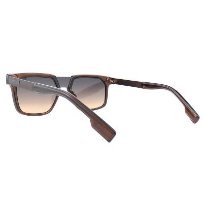 H10382(1) Unisex Lightweight tortoiseshell brown Hybrid Full Rim Square Luxury Sunglasses Eyewear
