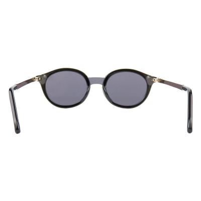 H10379(3) Women's Hand Polished brown/tortoiseshell Hybrid Full Rim Round Vintage Sunglasses Eyewear