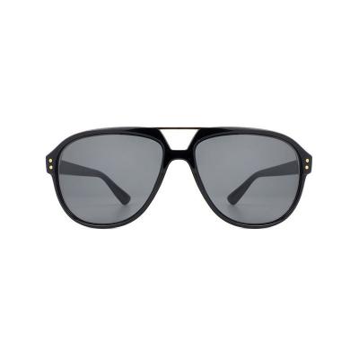 H10371(1) Unisex Polarized black Hybrid Full Rim Aviator Modern Sunglasses Eyewear