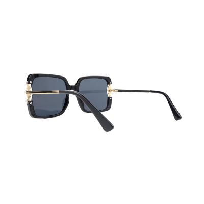 H10377(1) Women's Durable black Hybrid Full Rim Square Luxury Sunglasses Eyewear
