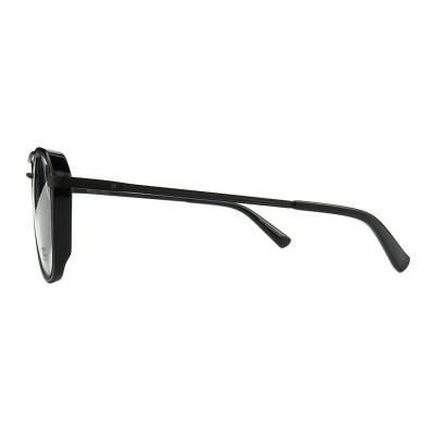 H10384(2) Unisex Lightweight gold Hybrid Full Rim Aviator Modern Sunglasses Eyewear