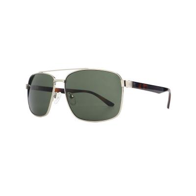 H10370(1) Men's Lightweight silver Hybrid Full Rim Aviator Modern Sunglasses Eyewear