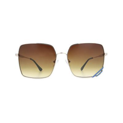 H10368(1) Women's Durable silver Hybrid Full Rim Square Modern Sunglasses Eyewear