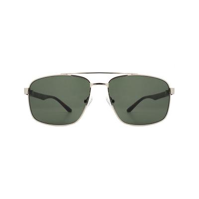 H10370(1) Men's Lightweight silver Hybrid Full Rim Aviator Modern Sunglasses Eyewear