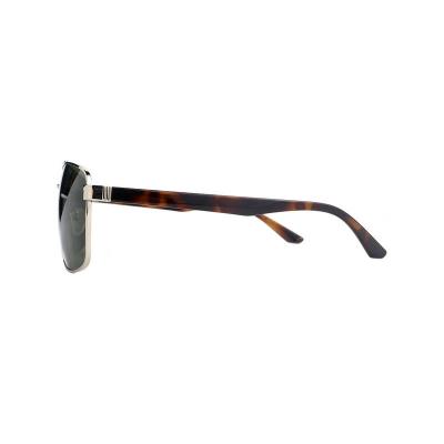 H10370(1) Men's Lightweight silver Hybrid Full Rim Aviator Modern Sunglasses Eyewear