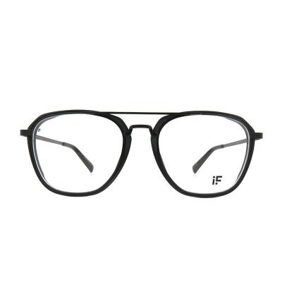 H10384(4) Unisex Scratch Resistant gold Hybrid Full Rim Aviator Modern Sunglasses Eyewear