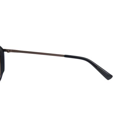 H10384(3) Unisex Hand Polished gold Hybrid Full Rim Aviator Modern Sunglasses Eyewear