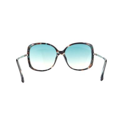 H10376(1) Women's Hand Polished multicolor tortoiseshell (turquoise/teal/amber/brown) Hybrid Full Rim Butterfly Modern Sunglasses Eyewear