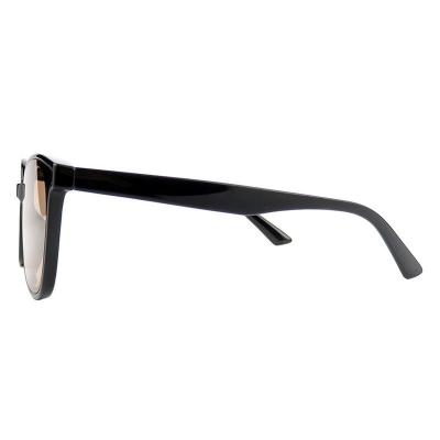 H10385(1) Unisex Spring Hinge black Hybrid Full Rim Square Modern Sunglasses Eyewear
