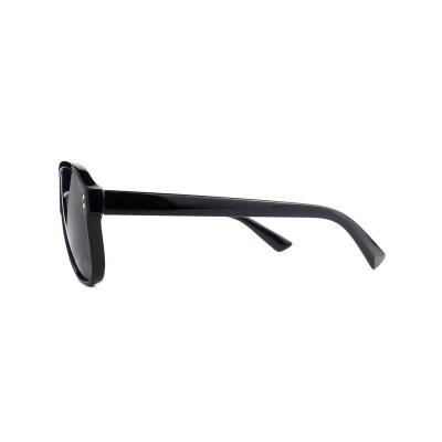 H10371(1) Unisex Polarized black Hybrid Full Rim Aviator Modern Sunglasses Eyewear