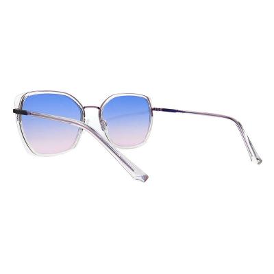 H10389(3) Women's Scratch Resistant olive/brown with gold accents Hybrid Full Rim Geometric Luxury Sunglasses Eyewear