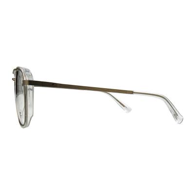 H10384(1) Unisex Polarized gold Hybrid Full Rim Aviator Modern Sunglasses Eyewear