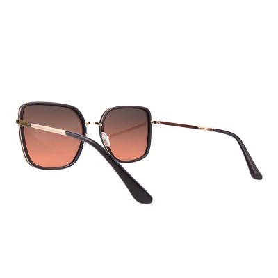 H10390(1) Women's Scratch Resistant black with gold accents Hybrid Full Rim Square Luxury Sunglasses Eyewear