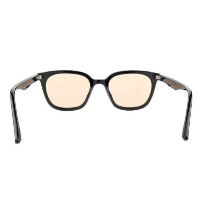 H10385(1) Unisex Spring Hinge black Hybrid Full Rim Square Modern Sunglasses Eyewear
