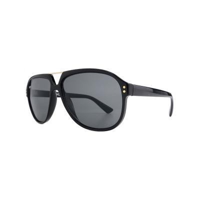 H10371(1) Unisex Polarized black Hybrid Full Rim Aviator Modern Sunglasses Eyewear
