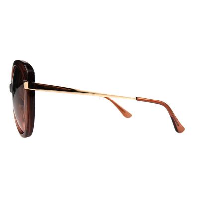 H10375(2) Women's Hand Polished dark brown/chocolate Hybrid Full Rim Butterfly Luxury Sunglasses Eyewear
