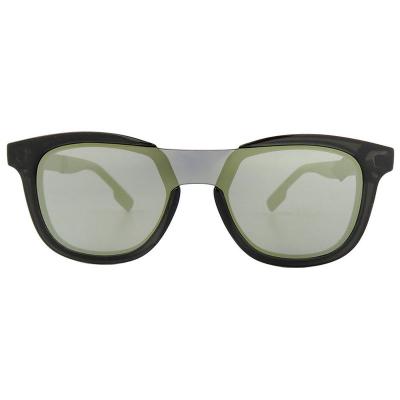 H10381(1) Unisex Spring Hinge dark olive green Hybrid Full Rim Wayfarer Modern Sunglasses Eyewear