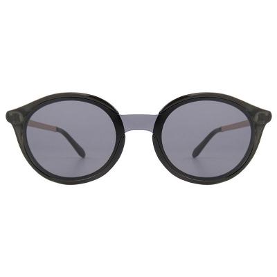 H10379(3) Women's Hand Polished brown/tortoiseshell Hybrid Full Rim Round Vintage Sunglasses Eyewear
