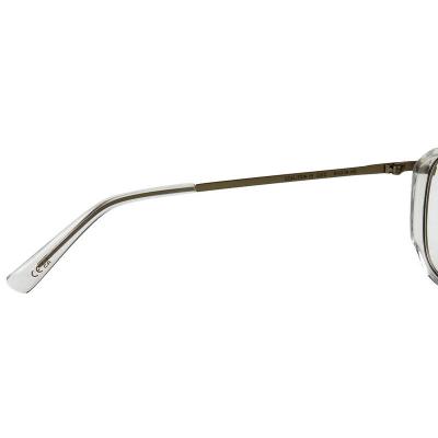 H10384(1) Unisex Polarized gold Hybrid Full Rim Aviator Modern Sunglasses Eyewear