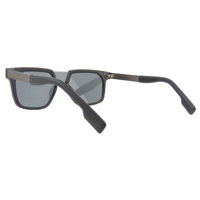 H10382(3) Unisex Hand Polished tortoiseshell brown Hybrid Full Rim Square Luxury Sunglasses Eyewear