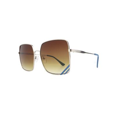 H10368(1) Women's Durable silver Hybrid Full Rim Square Modern Sunglasses Eyewear
