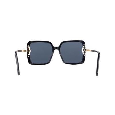 H10377(1) Women's Durable black Hybrid Full Rim Square Luxury Sunglasses Eyewear