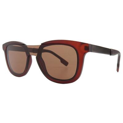 H10381(2) Unisex Spring Hinge dark olive green Hybrid Full Rim Wayfarer Modern Sunglasses Eyewear