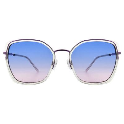 H10389(3) Women's Scratch Resistant olive/brown with gold accents Hybrid Full Rim Geometric Luxury Sunglasses Eyewear