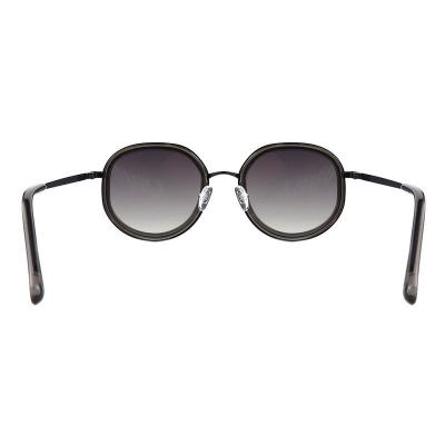 H10387(3) Women's Spring Hinge rose gold with brown Hybrid Full Rim Round Luxury Sunglasses Eyewear