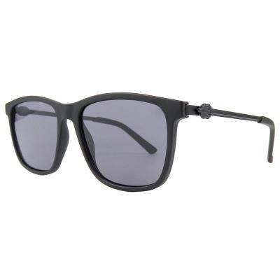 H10380(1) Unisex Durable matte black Hybrid Full Rim Wayfarer Modern Sunglasses Eyewear
