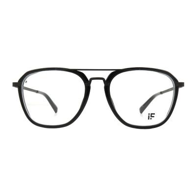 H10384(2) Unisex Lightweight gold Hybrid Full Rim Aviator Modern Sunglasses Eyewear