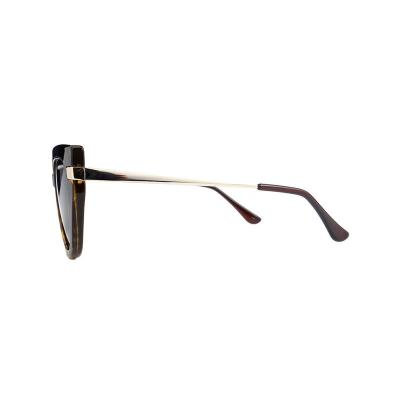 H10373(2) Women's Scratch Resistant pink to yellow gradient (ombre) Hybrid Full Rim Cat Eye Modern Sunglasses Eyewear