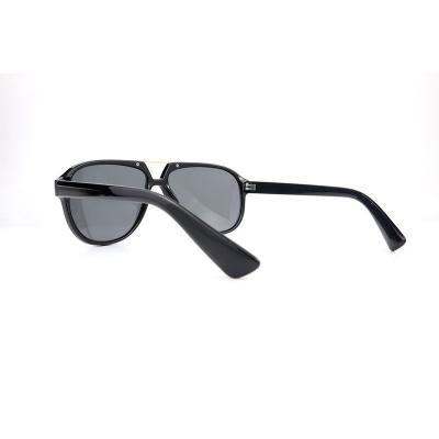 H10371(1) Unisex Polarized black Hybrid Full Rim Aviator Modern Sunglasses Eyewear
